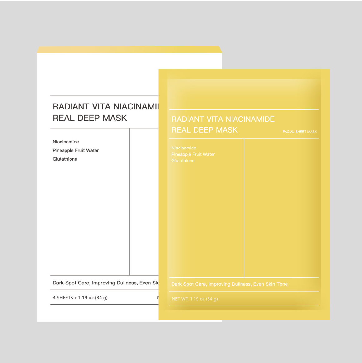 Deep Collagen Hydrogel Facial Mask for Radiant Skin - Hydrating Overnight Treatment with Low Molecular Weight Collagen for Lifting, Firming, and Moisturizing
