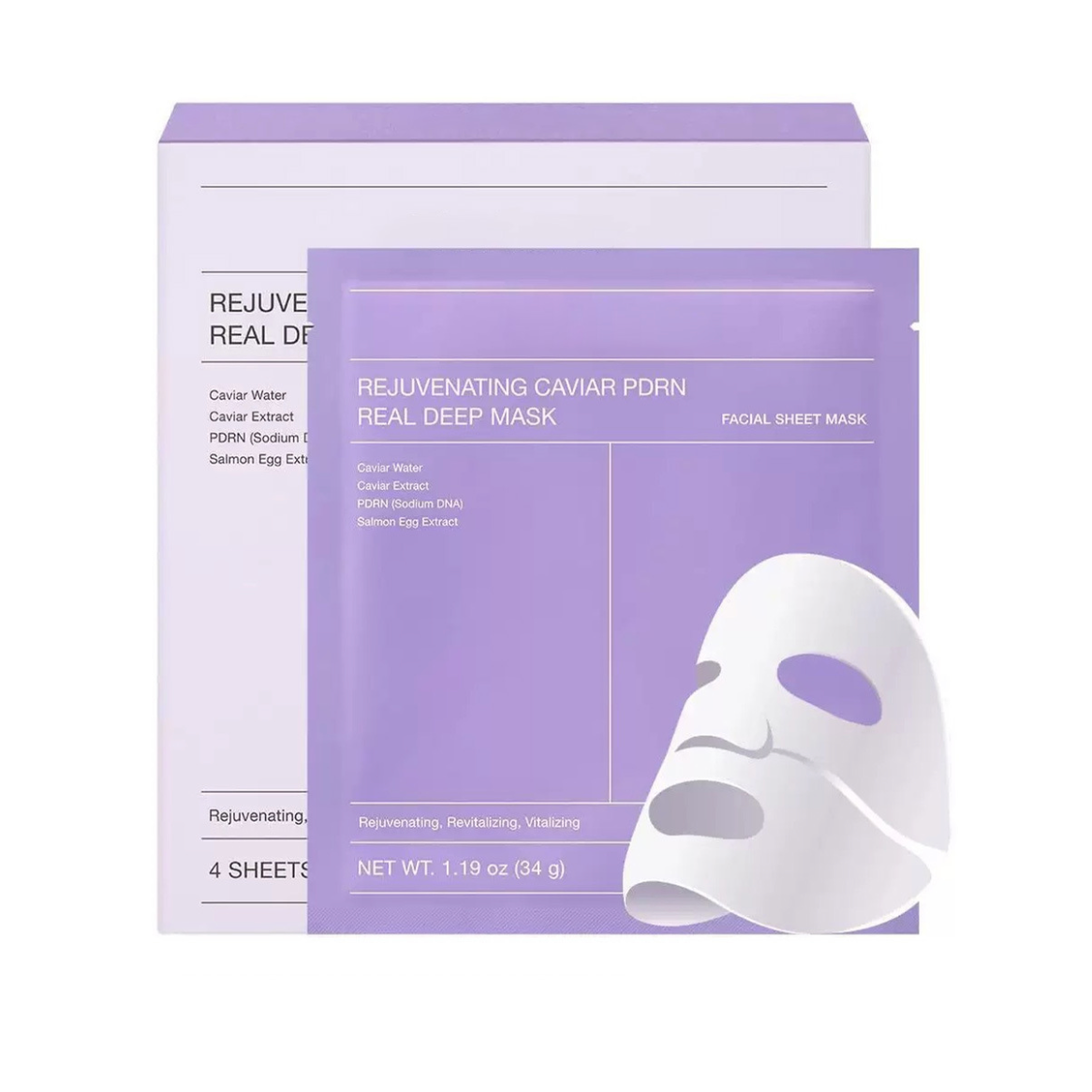 Deep Collagen Hydrogel Facial Mask for Radiant Skin, Hydrating Overnight Treatment with Low Molecular Weight Collagen for Lifting, Firming, and Moisturizing