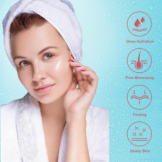 Advanced Deep Collagen Overnight Face Mask - Bio-Collagen Hydrogel Formula for Hydration, Firmness, and Pore Minimization (40g x 5) - Ideal Mother's Day Gift