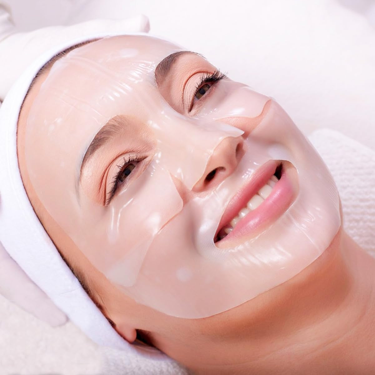 Advanced Deep Collagen Overnight Face Mask - Bio-Collagen Hydrogel Formula for Hydration, Firmness, and Pore Minimization (40g x 5) - Ideal Mother's Day Gift